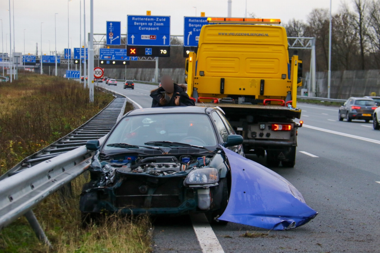 A4 dicht na ongeval